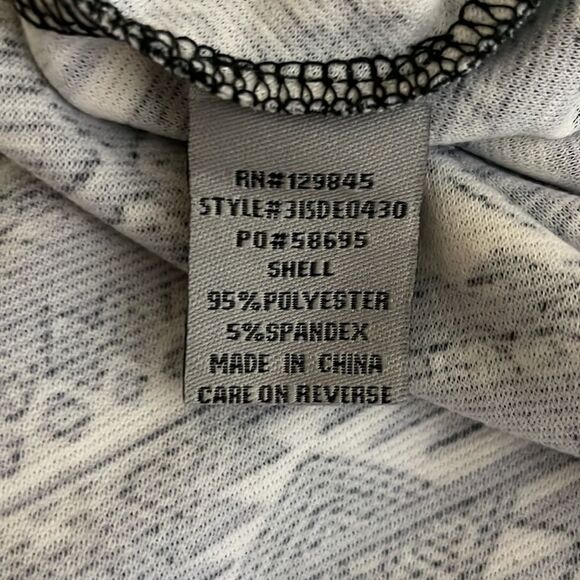 BAILEY Blue Geometric Print Lace Insert Skater Dress Size Small - Picture 9 of 10